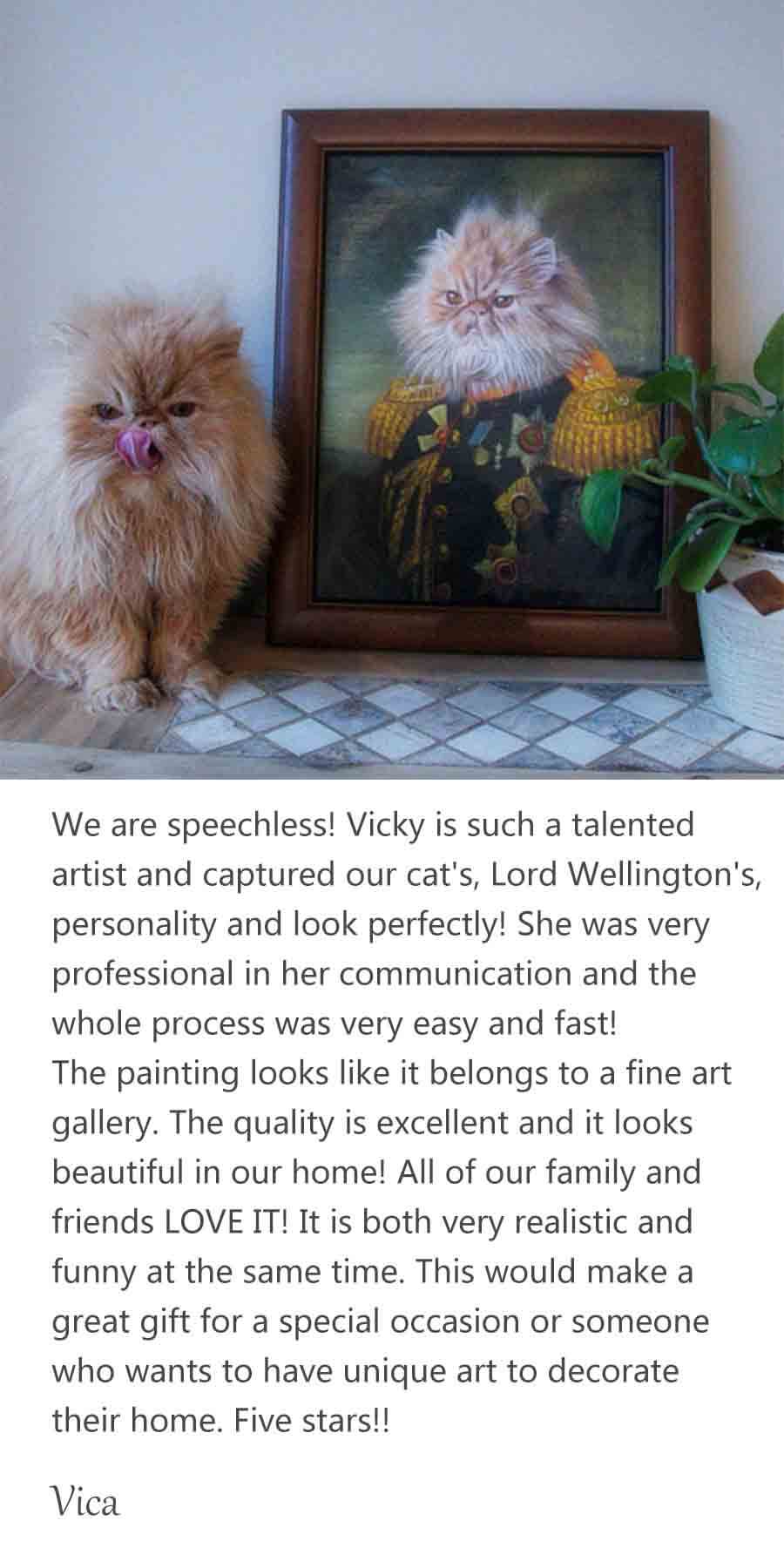 Vica-custom cat portrait painting