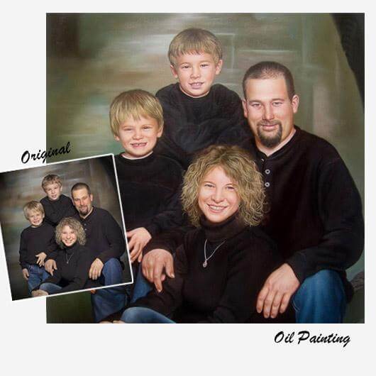 Custom Hand Painted People & Pets portrait Oil Painting Home & Garden > Decor > Artwork > Posters, Prints, & Visual Artwork ArtToyourlife