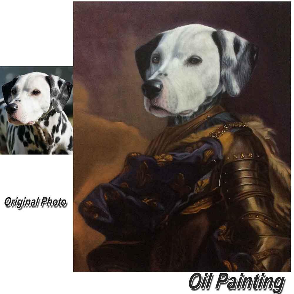 Custom Hand Painted Queen Pet Portrait Oil Painting Home & Garden > Decor > Artwork > Posters, Prints, & Visual Artwork ArtToyourlife