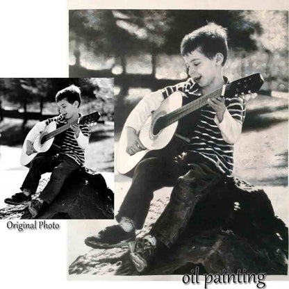 Custom Child Portrait Portrait：Custom Portraits From Your Photos Arts & Entertainment > Hobbies & Creative Arts > Arts & Crafts > Art & Crafting Materials > Textiles > Crafting Canvas > Painting Canvas ArtToyourlife