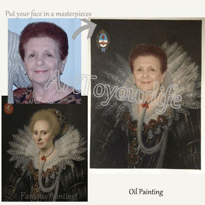 Classical painting 3 Persons-Hand Painted Oil Portrait Arts & Entertainment > Hobbies & Creative Arts > Arts & Crafts > Art & Crafting Materials > Textiles > Crafting Canvas > Painting Canvas ArtToyourlife