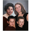 Custom Modern Family Portrait Painting-4 people Arts & Entertainment > Hobbies & Creative Arts > Arts & Crafts > Art & Crafting Materials > Textiles > Crafting Canvas > Painting Canvas ArtToyourlife