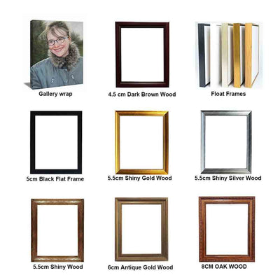 framing oil painting, gallery wrap  gold frames silver frames wood frames