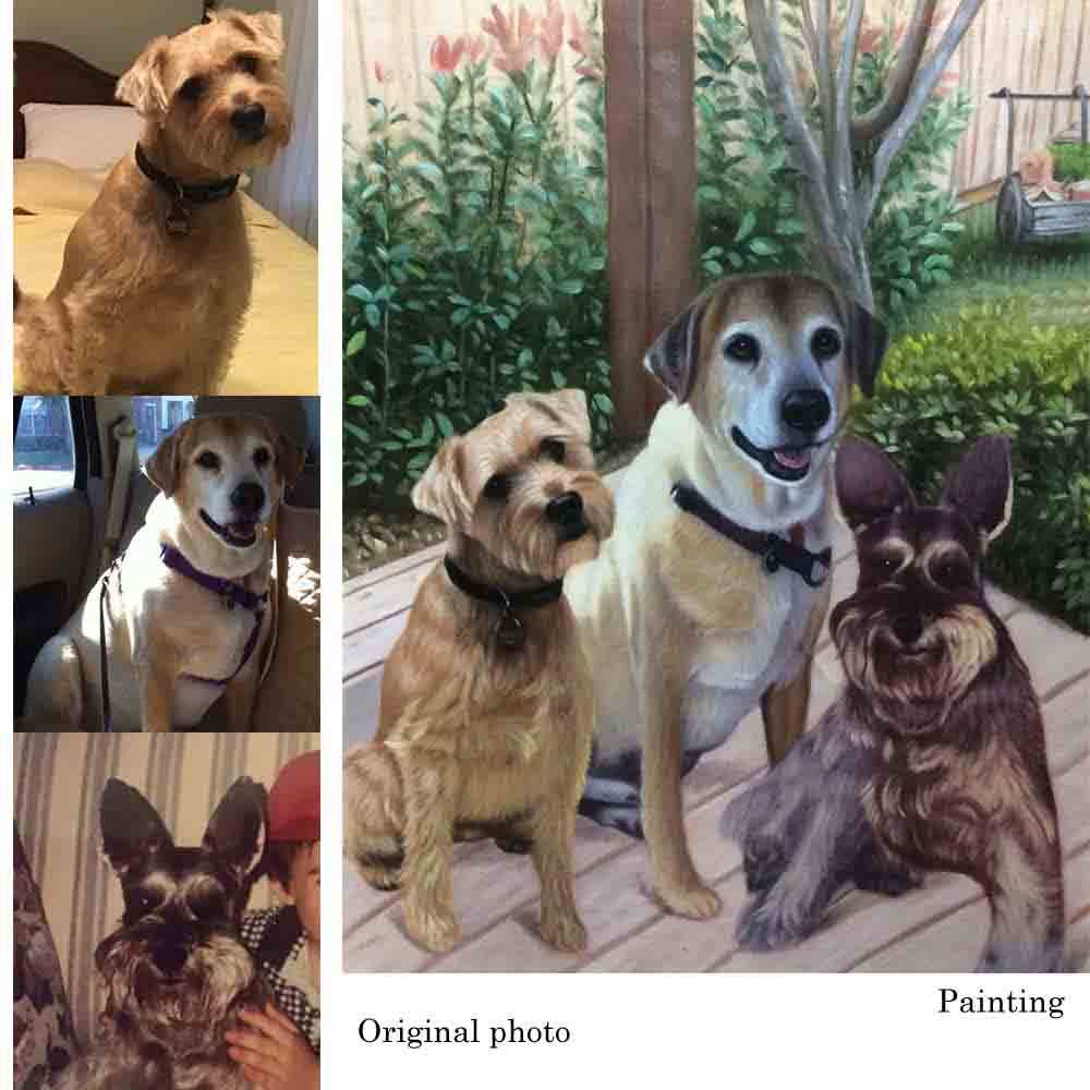 Custom Hand Painted Pet Portrait Oil Painting Home & Garden > Decor > Artwork > Posters, Prints, & Visual Artwork ArtToyourlife