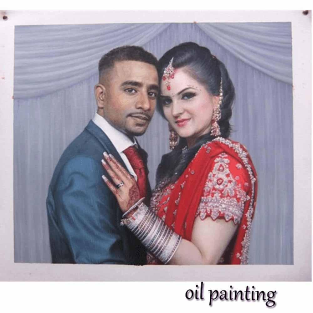 Custom Hand Painted People & Pets portrait Oil Painting Home & Garden > Decor > Artwork > Posters, Prints, & Visual Artwork ArtToyourlife