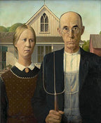American Gothic (1930). Artist: Grant Wood Home & Garden > Decor > Artwork > Posters, Prints, & Visual Artwork ArtToyourlife