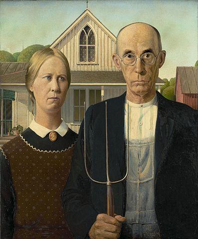 American Gothic (1930). Artist: Grant Wood Home & Garden > Decor > Artwork > Posters, Prints, & Visual Artwork ArtToyourlife