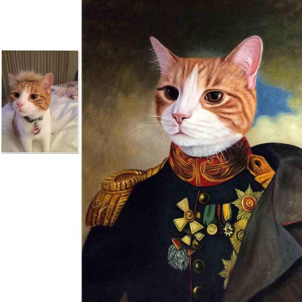 Custom Hand Painted Queen Pet Portrait Oil Painting Home & Garden > Decor > Artwork > Posters, Prints, & Visual Artwork ArtToyourlife