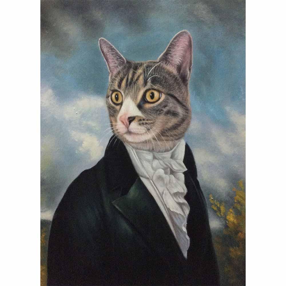 Custom Hand Painted Queen Pet Portrait Oil Painting Home & Garden > Decor > Artwork > Posters, Prints, & Visual Artwork ArtToyourlife