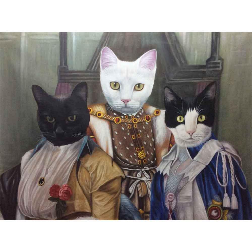 Custom Hand Painted Queen Pet Portrait Oil Painting Home & Garden > Decor > Artwork > Posters, Prints, & Visual Artwork ArtToyourlife