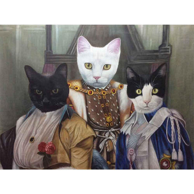 Custom Hand Painted Queen Pet Portrait Oil Painting Home & Garden > Decor > Artwork > Posters, Prints, & Visual Artwork ArtToyourlife