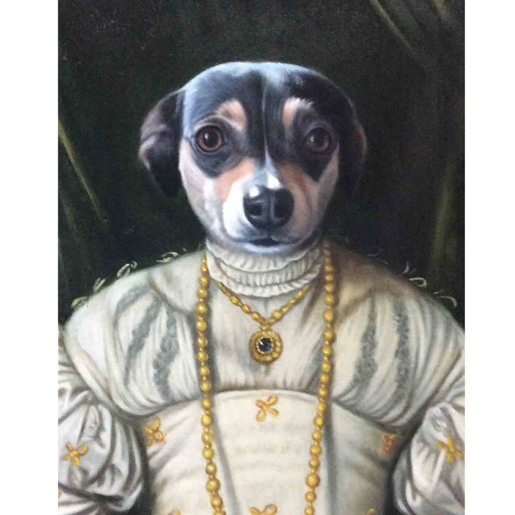 Custom Hand Painted Queen Pet Portrait Oil Painting Home & Garden > Decor > Artwork > Posters, Prints, & Visual Artwork ArtToyourlife