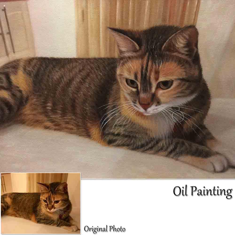 Custom Hand Painted Pet Portrait Oil Painting Home & Garden > Decor > Artwork > Posters, Prints, & Visual Artwork ArtToyourlife
