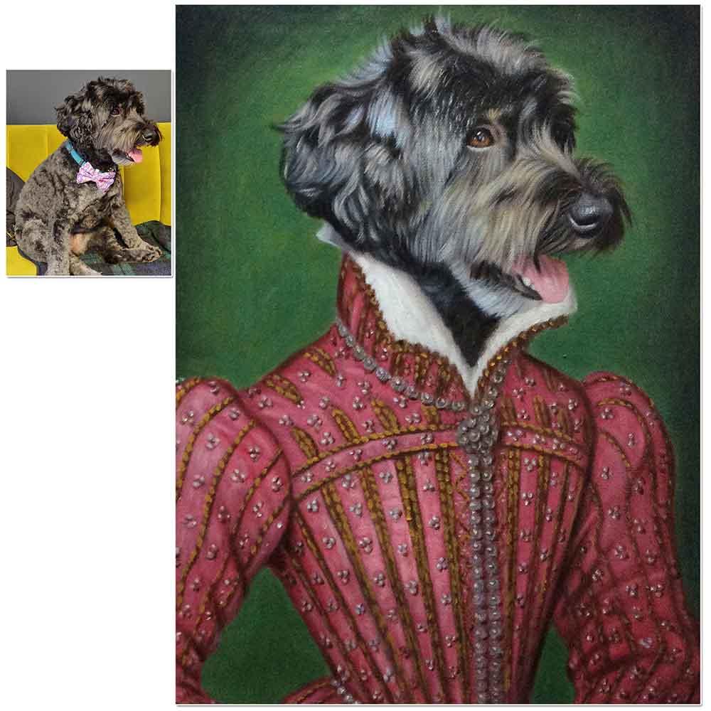 Custom Hand Painted Queen Pet Portrait Oil Painting Home & Garden > Decor > Artwork > Posters, Prints, & Visual Artwork ArtToyourlife