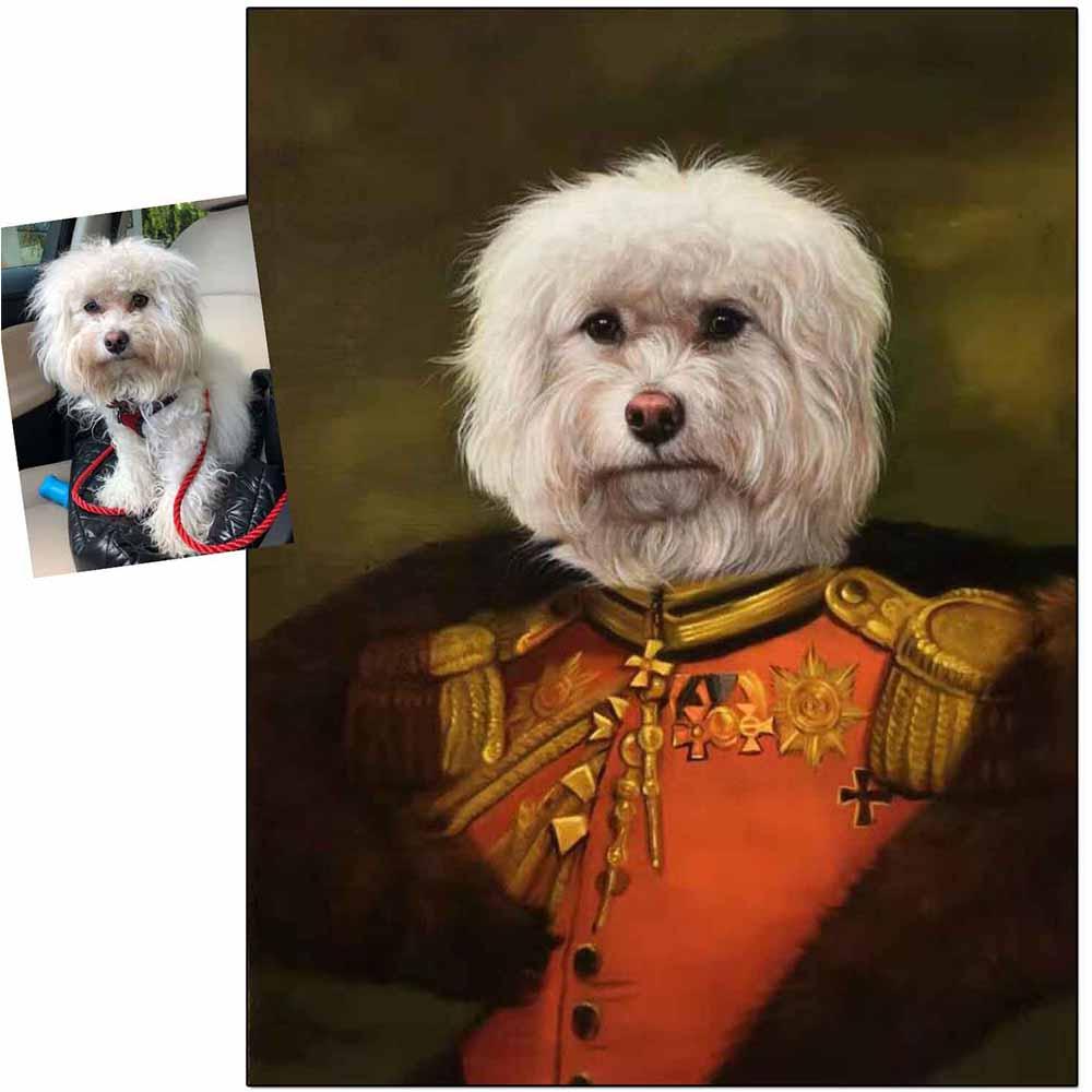 Custom Hand Painted Pet Portrait Oil Painting--The General Home & Garden > Decor > Artwork > Posters, Prints, & Visual Artwork ArtToyourlife