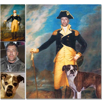 Custom Hand Painted People and Pets portrait Oil Painting Home & Garden > Decor > Artwork > Posters, Prints, & Visual Artwork ArtToyourlife