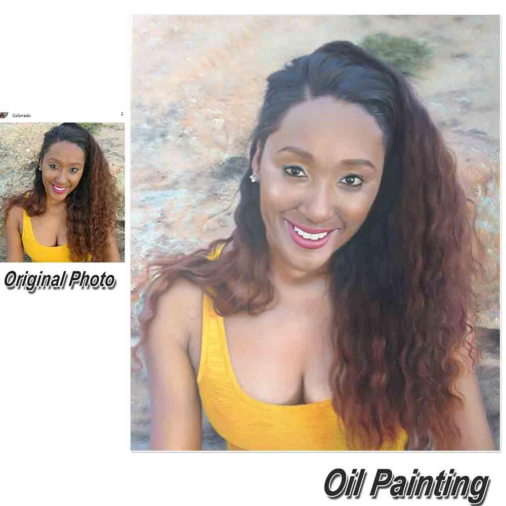 Custom Hand Painted People & Pets portrait Oil Painting Home & Garden > Decor > Artwork > Posters, Prints, & Visual Artwork ArtToyourlife