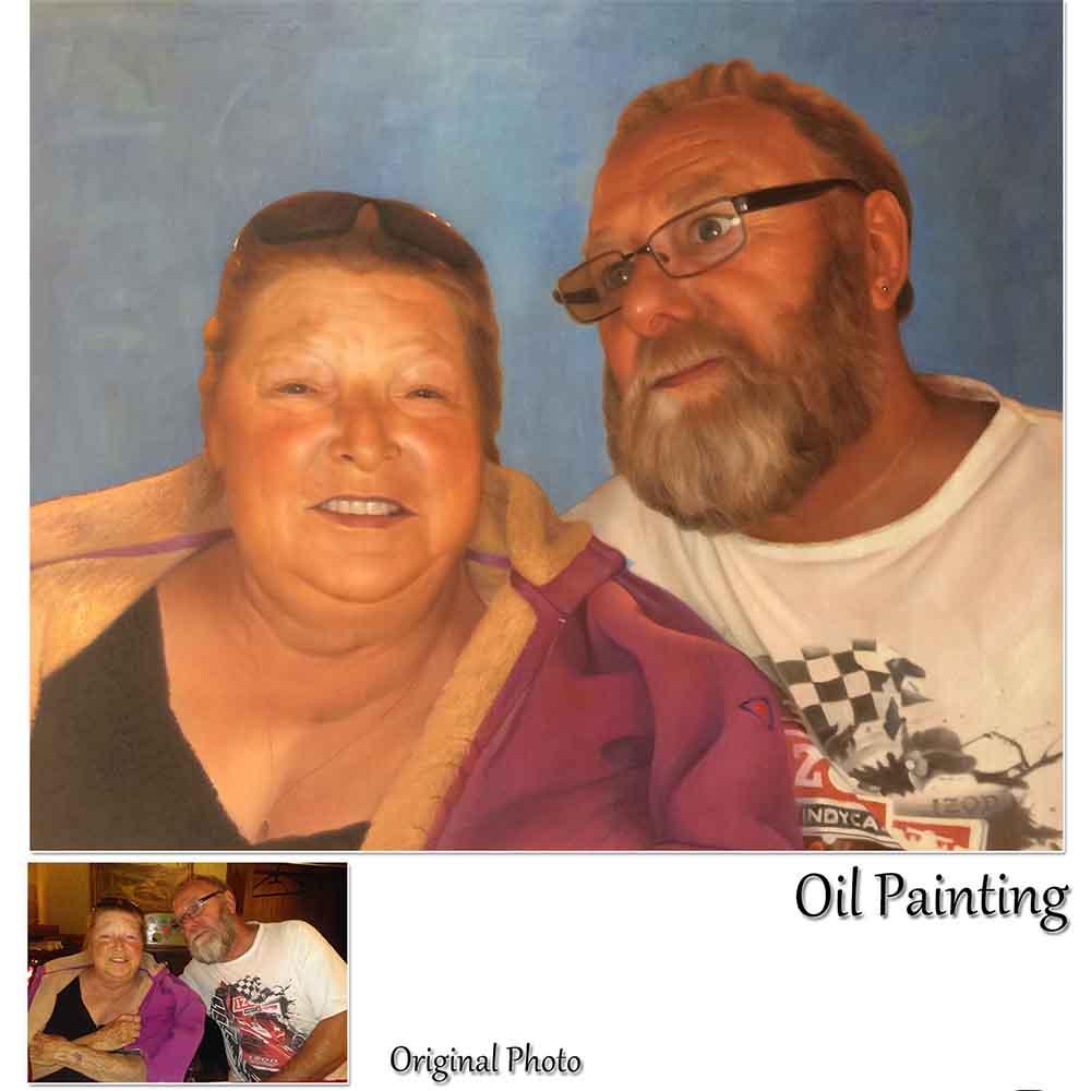 Custom Hand Painted People & Pets portrait Oil Painting Home & Garden > Decor > Artwork > Posters, Prints, & Visual Artwork ArtToyourlife