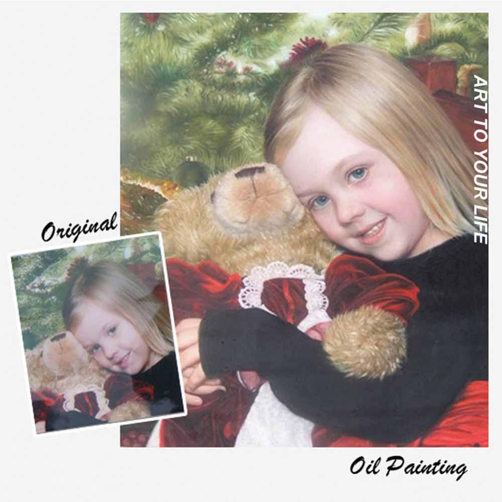 Custom Hand Painted People & Pets portrait Oil Painting Home & Garden > Decor > Artwork > Posters, Prints, & Visual Artwork ArtToyourlife