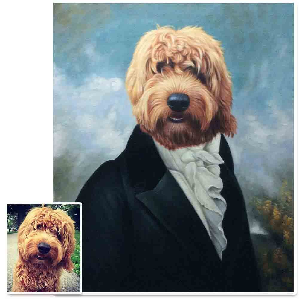 Custom Hand Painted Queen Pet Portrait Oil Painting Home & Garden > Decor > Artwork > Posters, Prints, & Visual Artwork ArtToyourlife