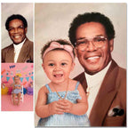 Custom Hand Painted People & Pets portrait Oil Painting Home & Garden > Decor > Artwork > Posters, Prints, & Visual Artwork ArtToyourlife