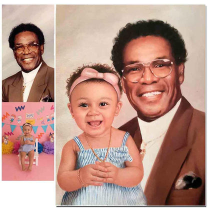 Custom Hand Painted People & Pets portrait Oil Painting Home & Garden > Decor > Artwork > Posters, Prints, & Visual Artwork ArtToyourlife