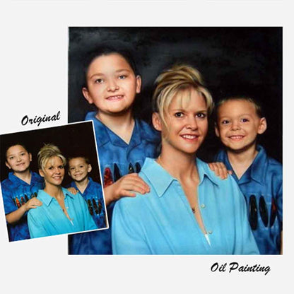 Custom Hand Painted People & Pets portrait Oil Painting Home & Garden > Decor > Artwork > Posters, Prints, & Visual Artwork ArtToyourlife