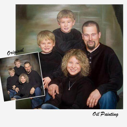 Custom Hand Painted People & Pets portrait Oil Painting Home & Garden > Decor > Artwork > Posters, Prints, & Visual Artwork ArtToyourlife
