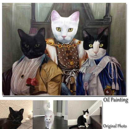 Custom Hand Painted Pet Portrait Oil Painting--Renaissance Portrait Home & Garden > Decor > Artwork > Posters, Prints, & Visual Artwork ArtToyourlife