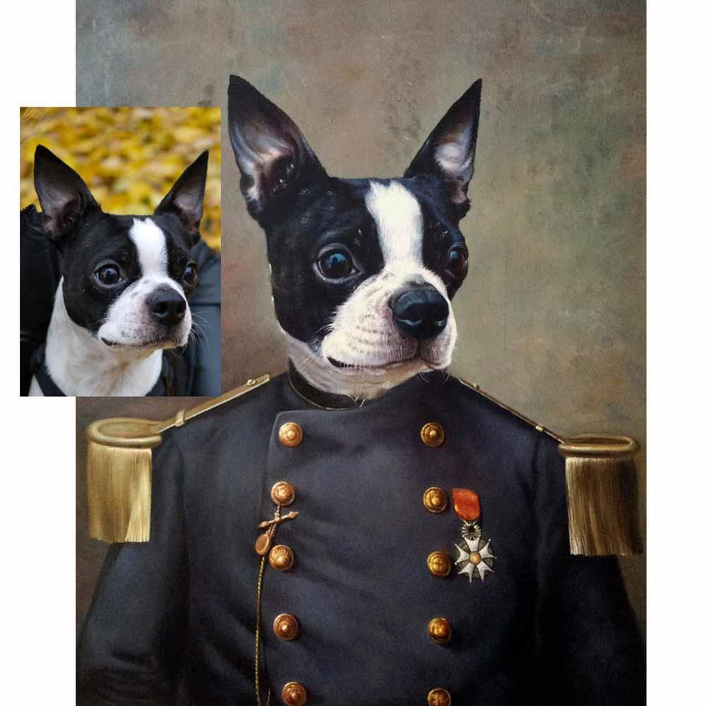 Custom Hand Painted Pet Portrait Oil Painting--The General Home & Garden > Decor > Artwork > Posters, Prints, & Visual Artwork ArtToyourlife