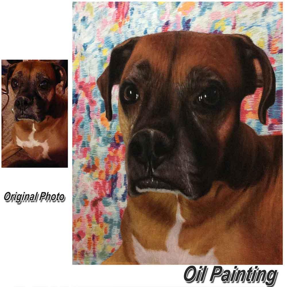 Custom Hand Painted Pet & Animal Portrait Oil Painting Home & Garden > Decor > Artwork > Posters, Prints, & Visual Artwork ArtToyourlife