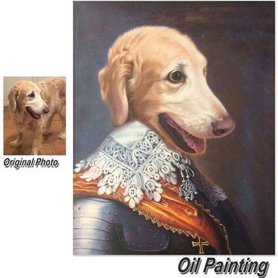 Custom Hand Painted Pet Portrait Oil Painting--The General Home & Garden > Decor > Artwork > Posters, Prints, & Visual Artwork ArtToyourlife