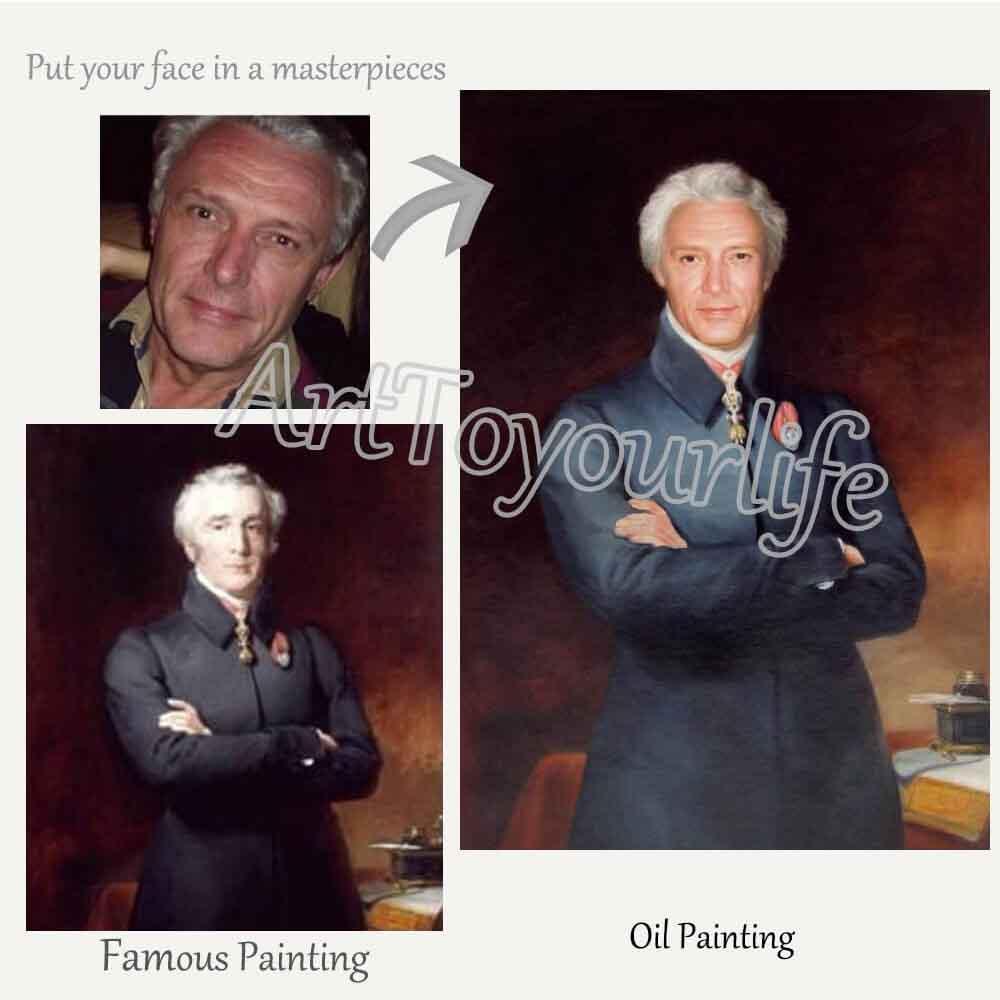 Custom Hand Painted Renaissance People Portrait Oil Painting-Funny Portraits Home & Garden > Decor > Artwork > Posters, Prints, & Visual Artwork ArtToyourlife
