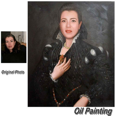 1 Person-Hand Painted Oil Portrait Home & Garden > Decor > Artwork > Posters, Prints, & Visual Artwork ArtToyourlife