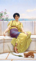Idleness (1900) . Artist: John William Godward Home & Garden > Decor > Artwork > Posters, Prints, & Visual Artwork ArtToyourlife