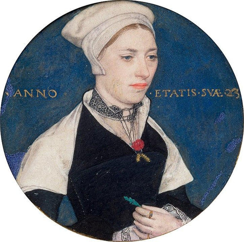 Jane Small, portrait miniature (c. 1540). Artist: Hans Holbein the Younger Home & Garden > Decor > Artwork > Posters, Prints, & Visual Artwork ArtToyourlife