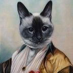 Custom Hand Painted Female Pet Portrait Oil Painting Home & Garden > Decor > Artwork > Posters, Prints, & Visual Artwork ArtToyourlife