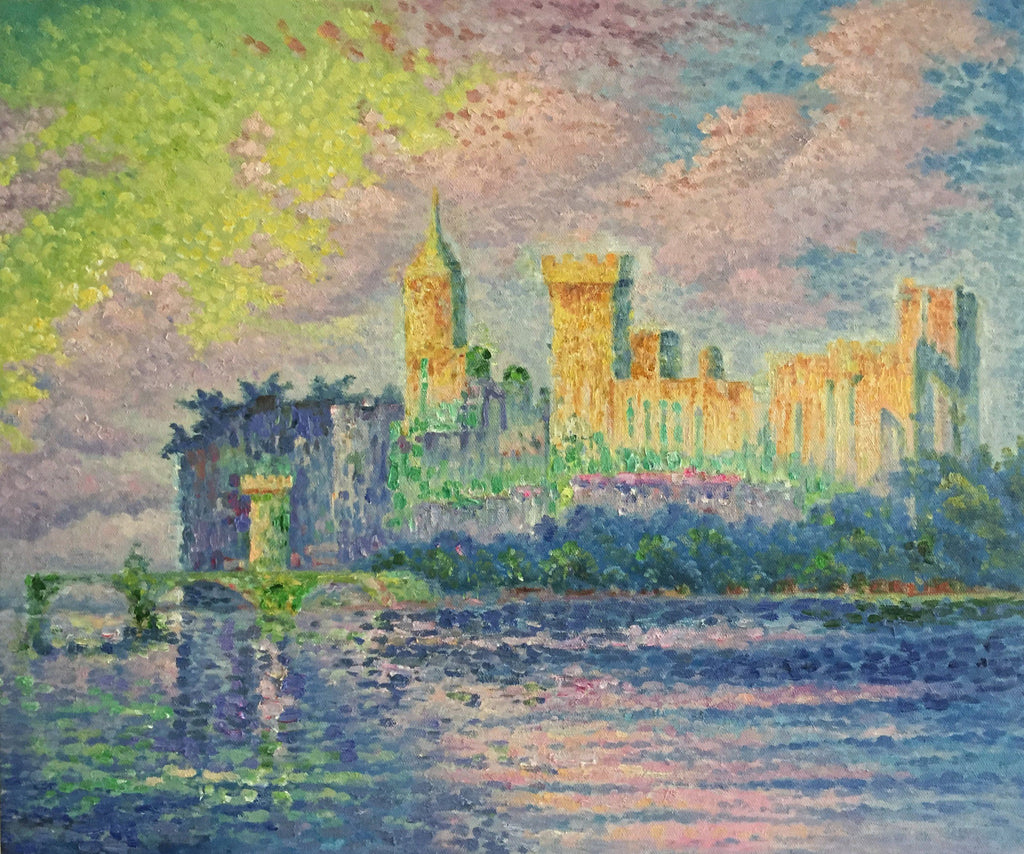 The Papal Palace Avignon. Artist: Paul Signac Home & Garden > Decor > Artwork > Posters, Prints, & Visual Artwork ArtToyourlife
