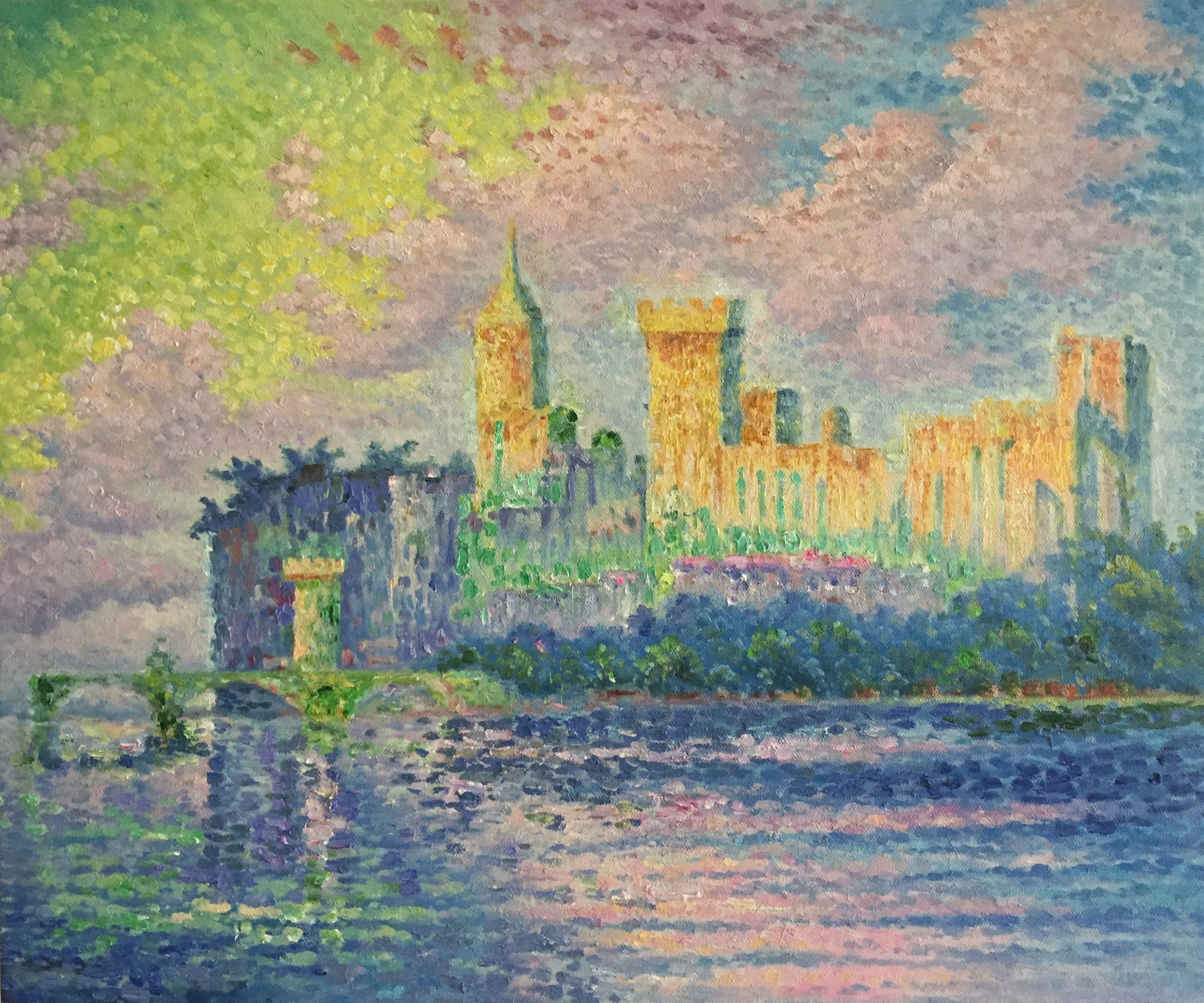 The Papal Palace Avignon. Artist: Paul Signac Home & Garden > Decor > Artwork > Posters, Prints, & Visual Artwork ArtToyourlife