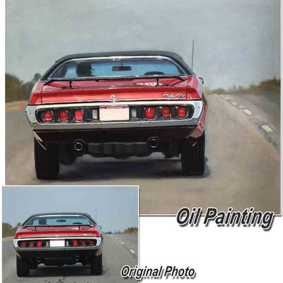 Custom Hand Painted Vehicle Oil Painting Arts & Entertainment > Hobbies & Creative Arts > Arts & Crafts > Art & Crafting Materials > Textiles > Crafting Canvas > Painting Canvas ArtToyourlife