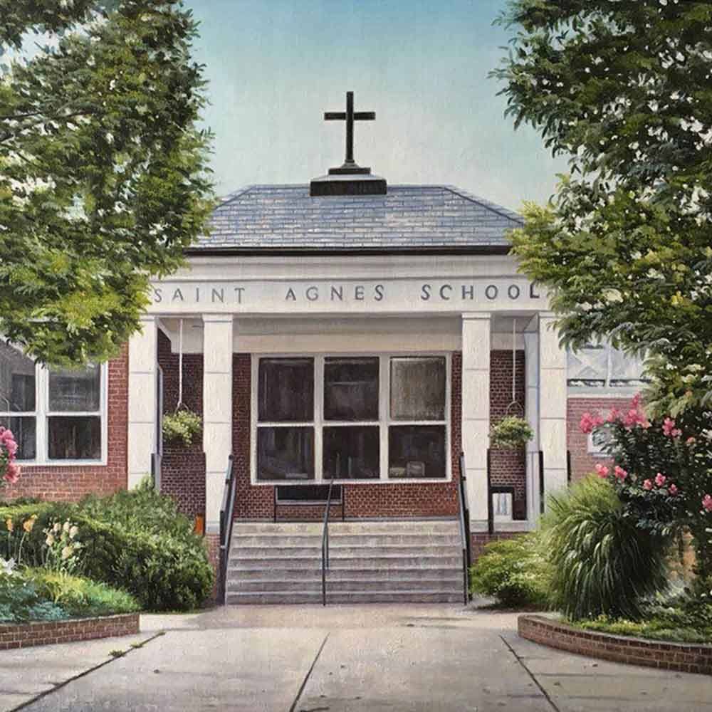 Custom Hand Painted House Oil Painting Home & Garden > Decor > Artwork > Posters, Prints, & Visual Artwork ArtToyourlife 12x16'' Rolled （No Frame）