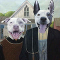 Custom Hand Painted Pet Portrait Oil Painting 2 Pets--Funny portraits Home & Garden > Decor > Artwork > Posters, Prints, & Visual Artwork ArtToyourlife 12x16'' Rolled （No Frame） 