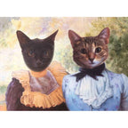 Custom Hand Painted Pet Portrait Oil Painting 2 Pets--Funny portraits Home & Garden > Decor > Artwork > Posters, Prints, & Visual Artwork ArtToyourlife 