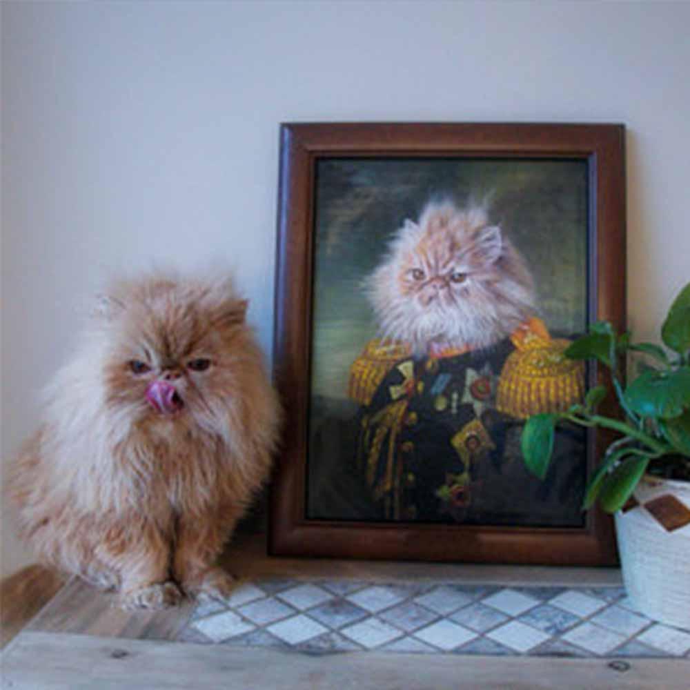 Custom Hand Painted Pet Portrait Oil Painting 2 Pets--Funny portraits Home & Garden > Decor > Artwork > Posters, Prints, & Visual Artwork ArtToyourlife