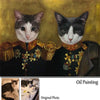 Custom Hand Painted Pet Portrait Oil Painting 2 Pets--Funny portraits Home & Garden > Decor > Artwork > Posters, Prints, & Visual Artwork ArtToyourlife